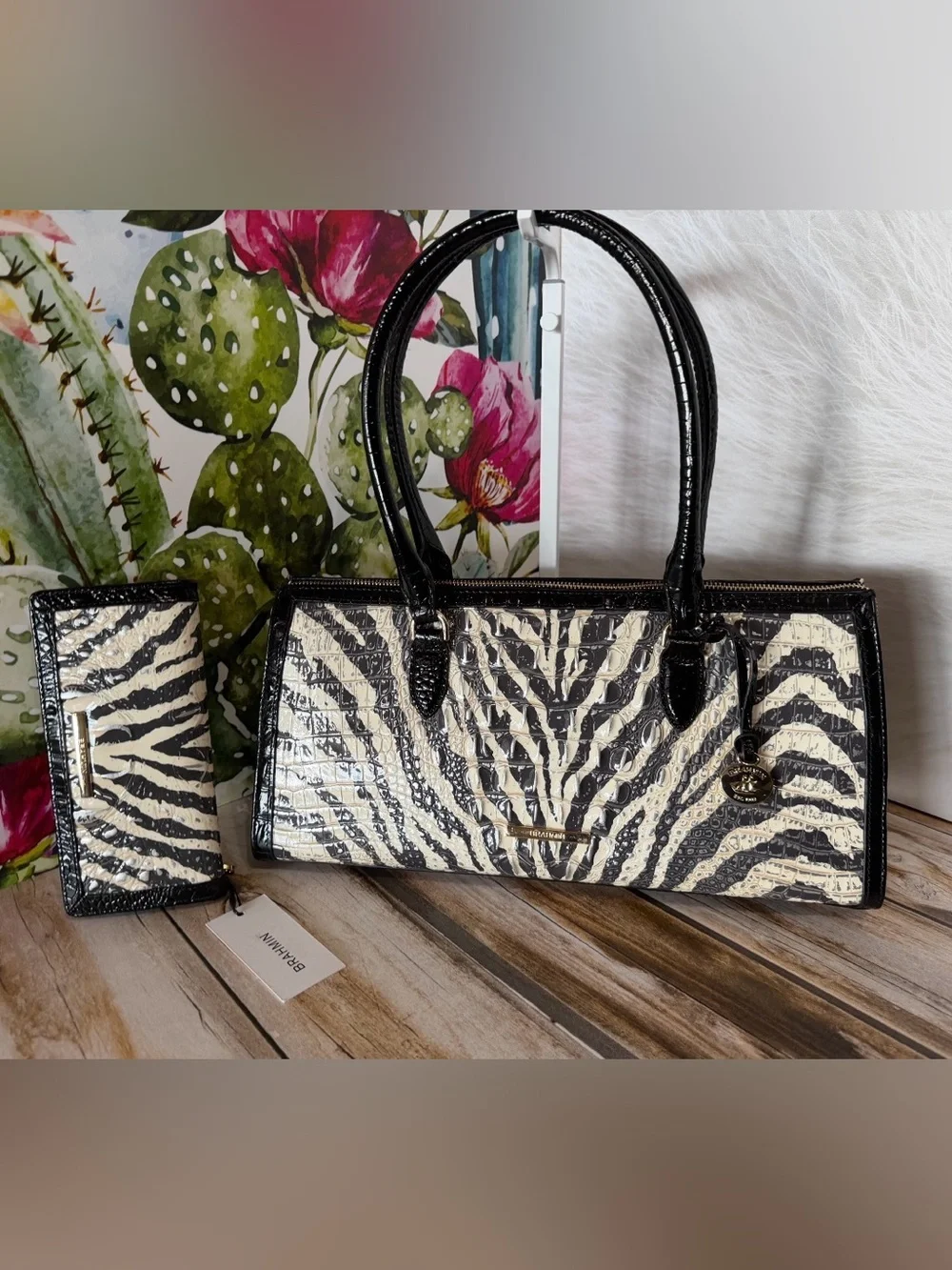 Brahmin Melbourne Collection Sophia Everlasting Encore Satchel Bag & Ady Wallet